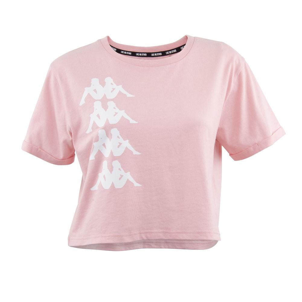 Polera Crop Top 2202 Women Rosado Blanco