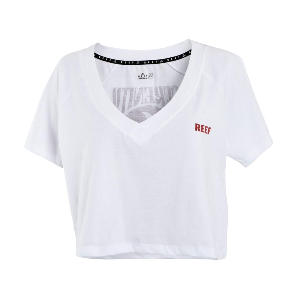 Polera Crop White in V