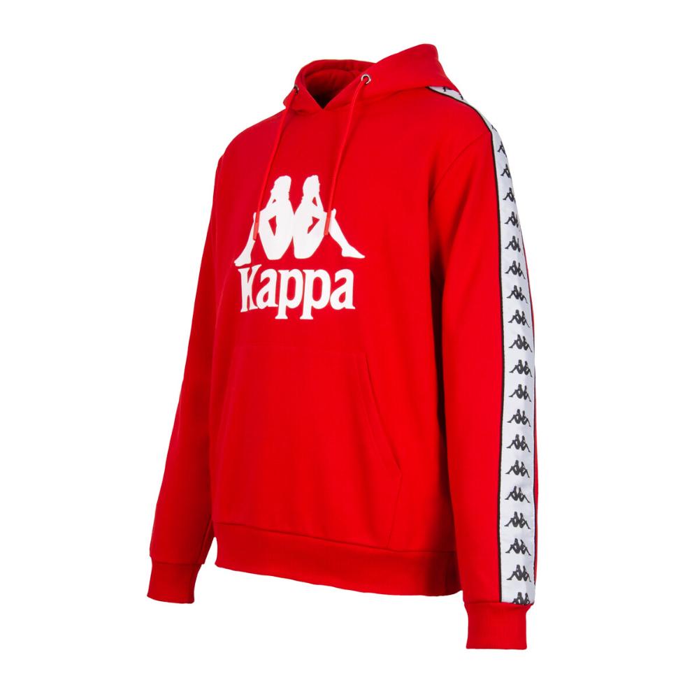 Poleron Hoodie Men Red Omini White
