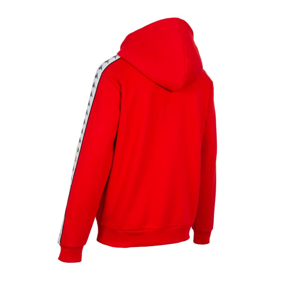 Poleron Hoodie Men Red Omini White