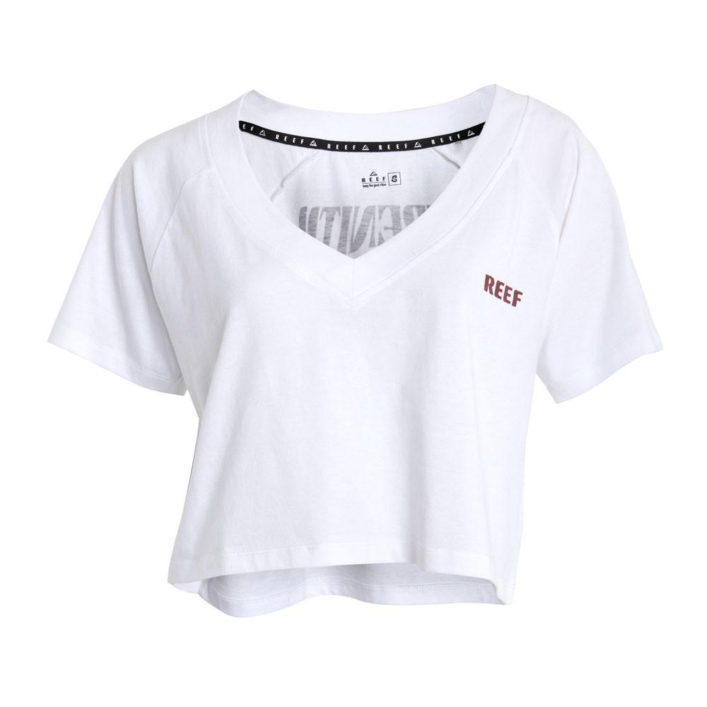 Polera Crop White in V