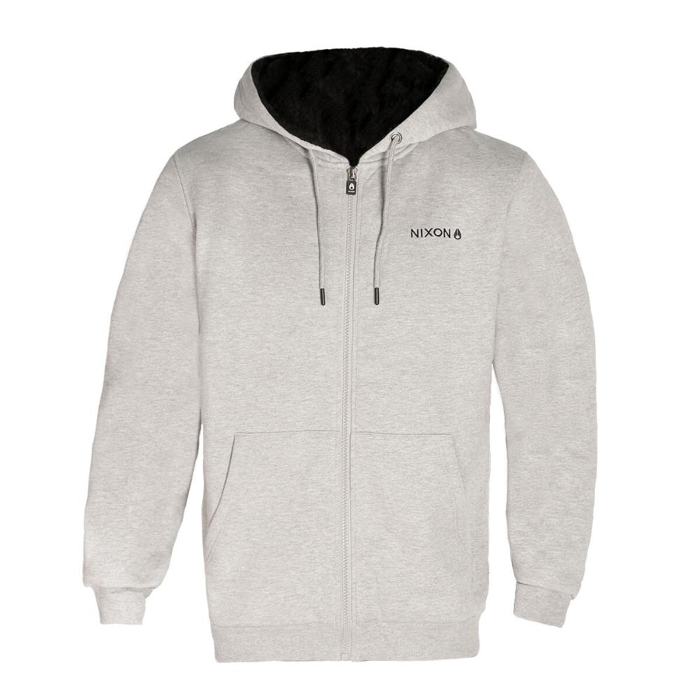 Poleron Men Full Zipper Grey Chiporro Black
