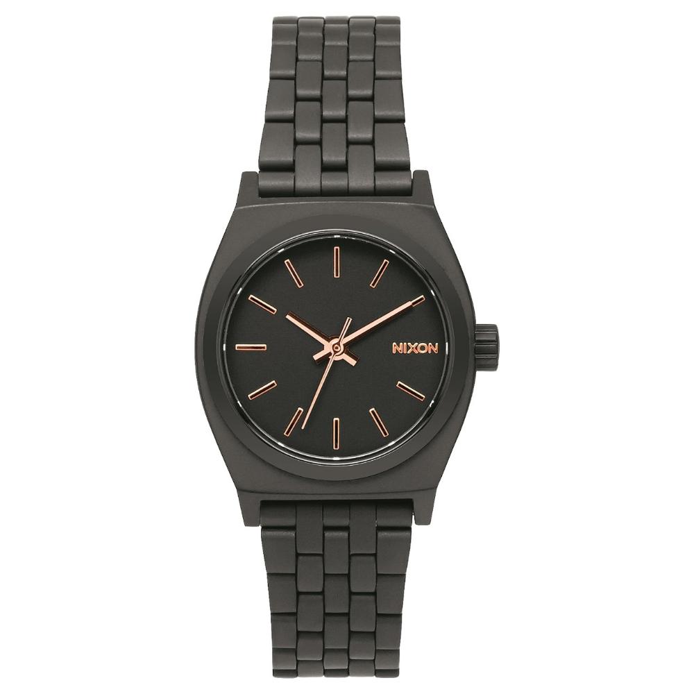Reloj Small Time Teller All Black Rose Gold Nixon