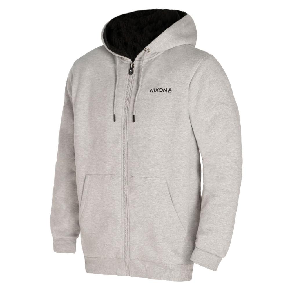 Poleron Men Full Zipper Grey Chiporro Black