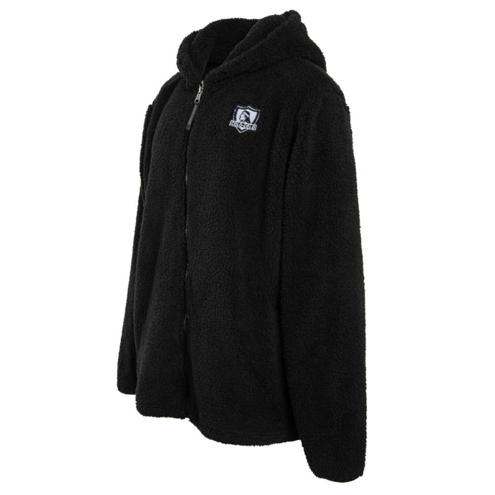 Poleron Sherpa Colo Colo Urbano "Escudo blanco" Negra