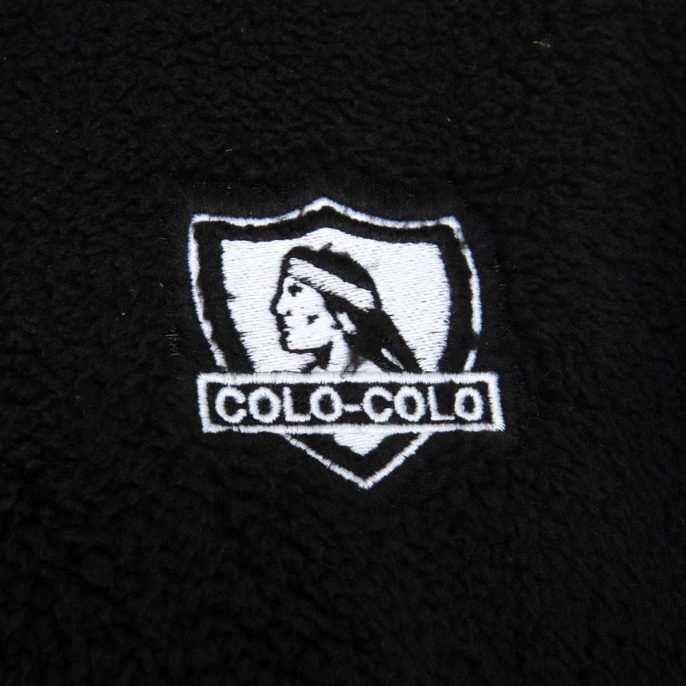 Poleron Sherpa Colo Colo Urbano "Escudo blanco" Negra