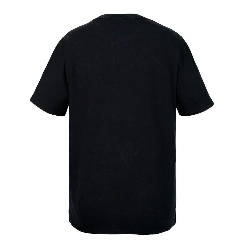 Polera Nixon Men Black Degrade Logo Front White Grey