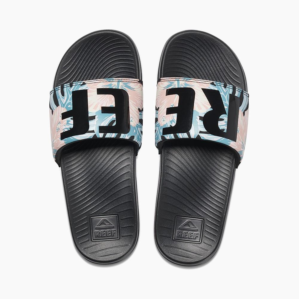 Sandalia One Slide Women Black Pink Reef