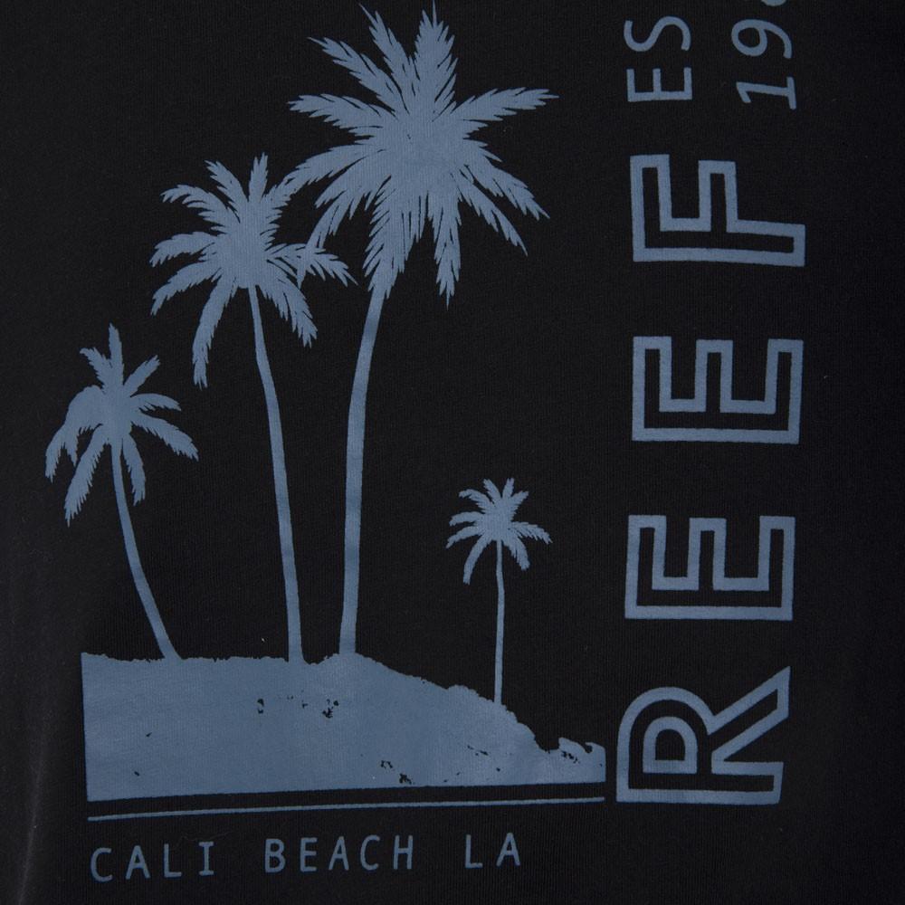 Polera Kids Palm Black Grey