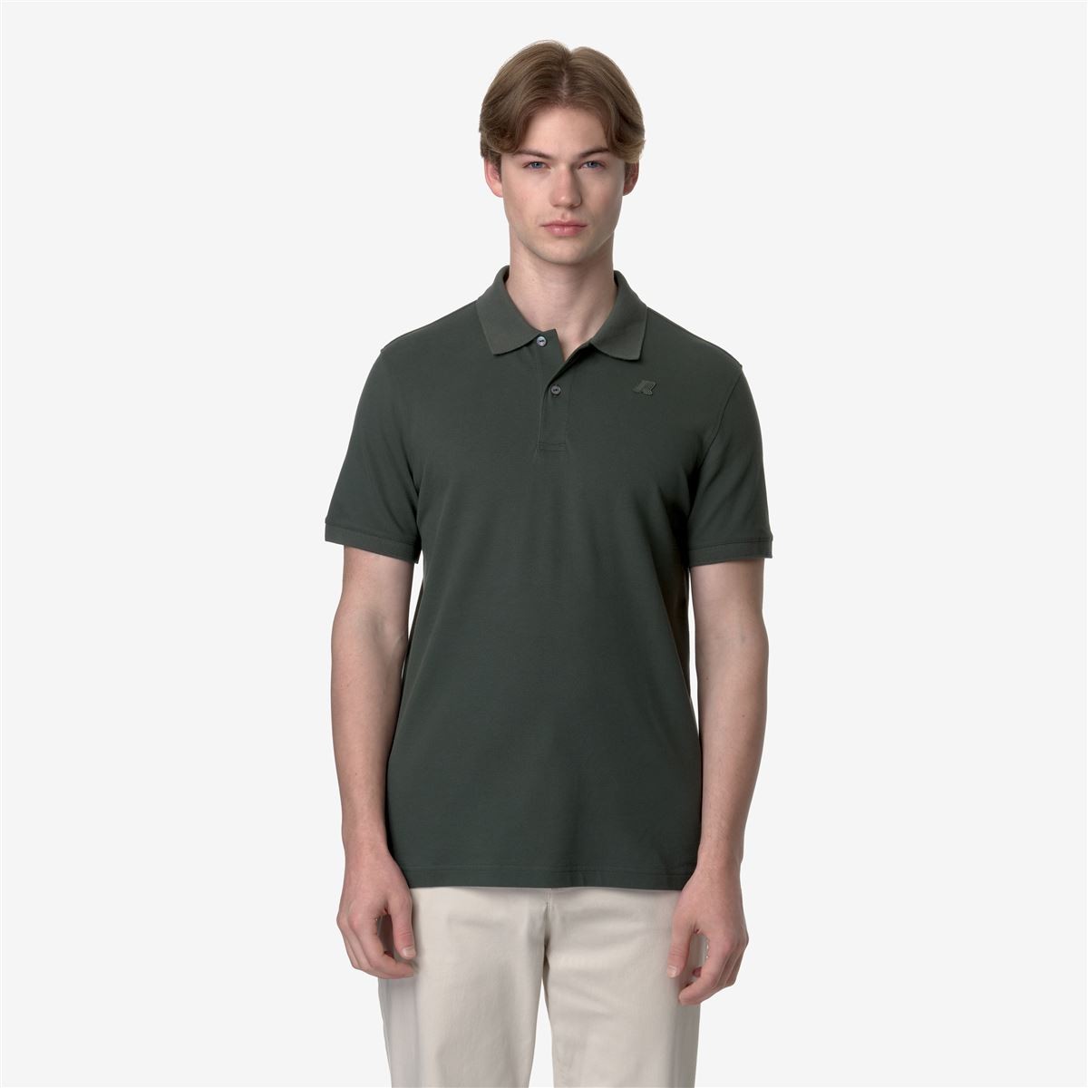 Polera K-Way Men Amedee Pique Green Blackish