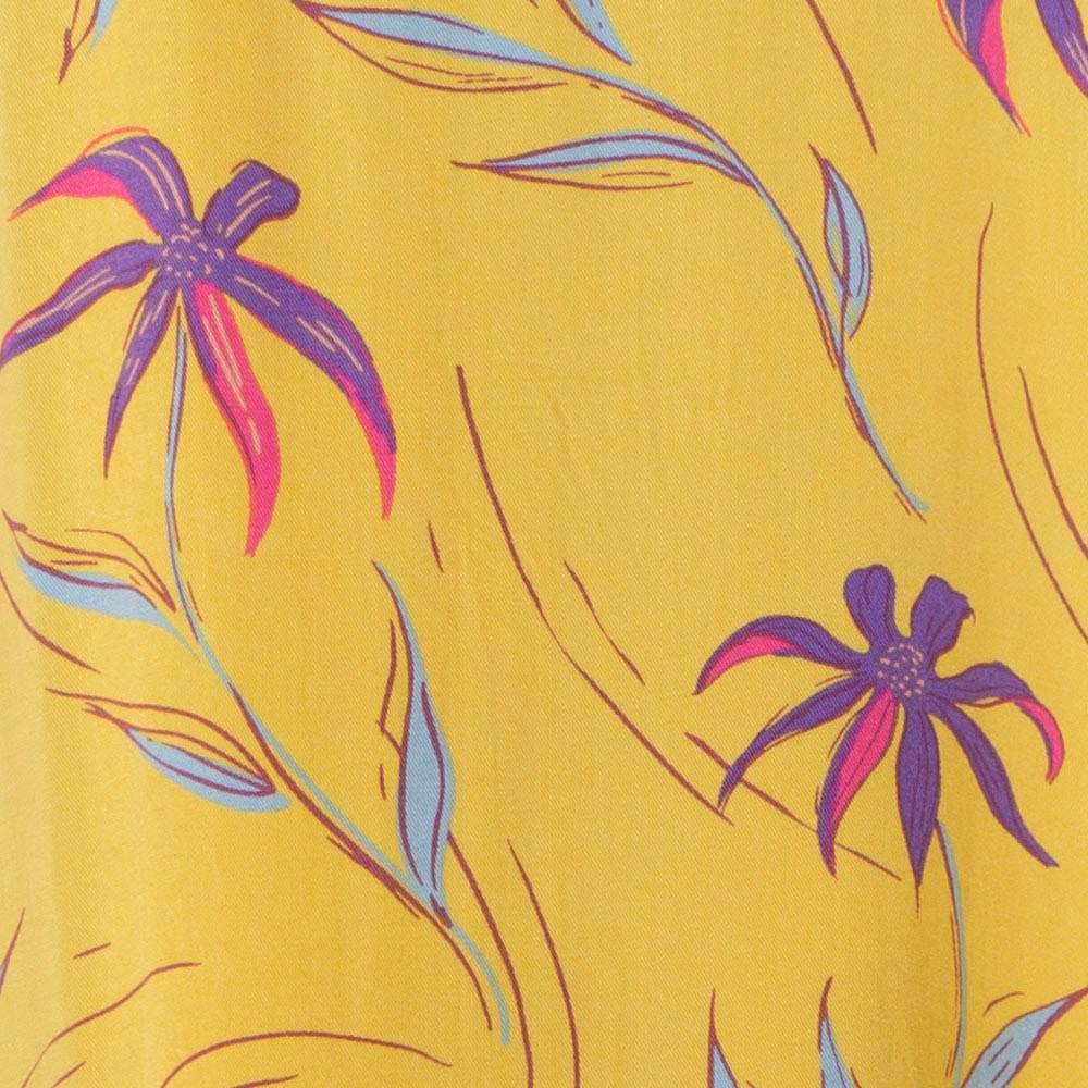 Vestido Kids Leaves Yellow