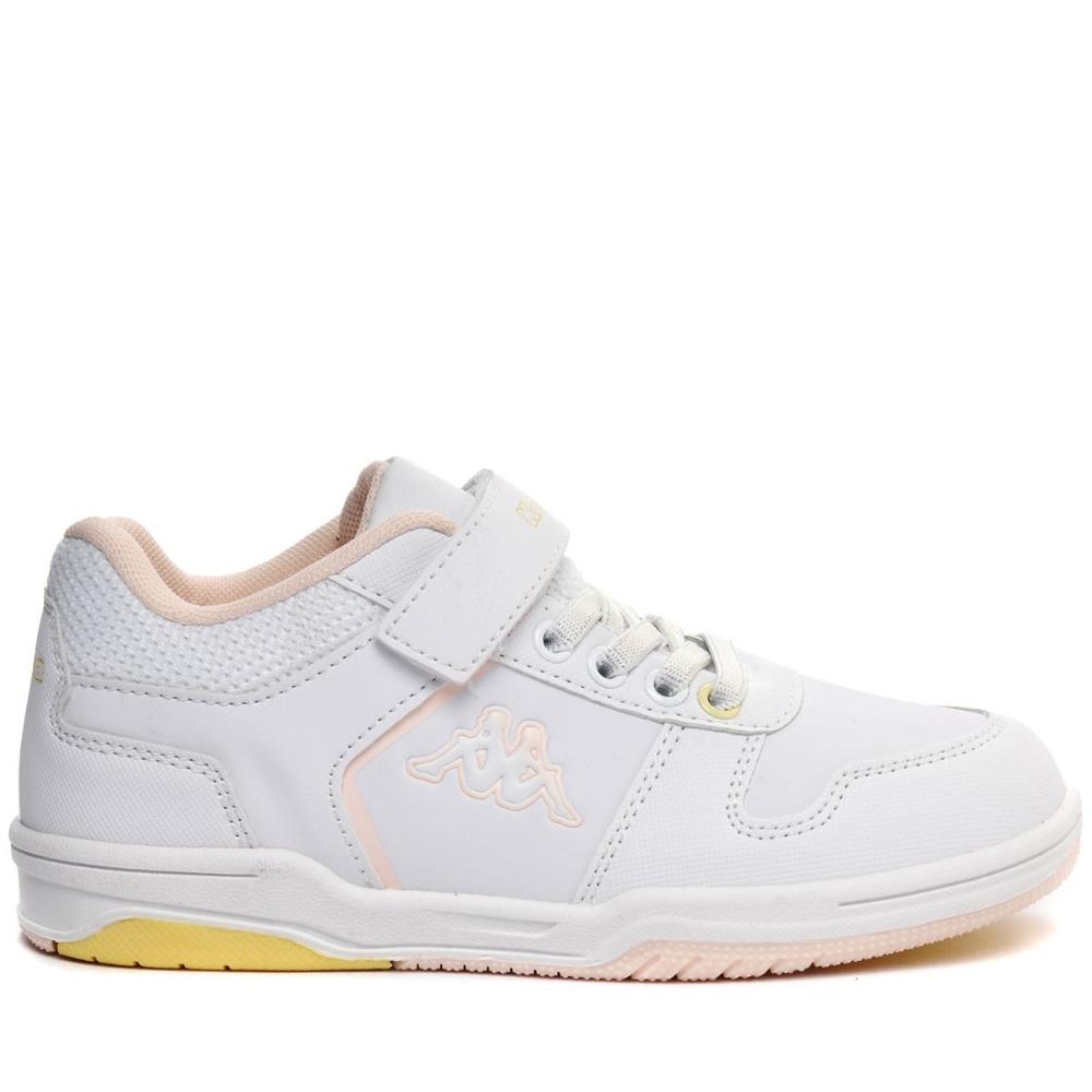 Zapatilla Teens Logo Kary Ev White Pink Yellow