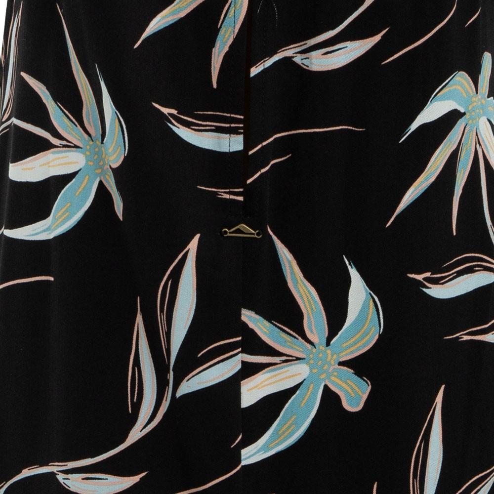 Vestido Women Leaves Black