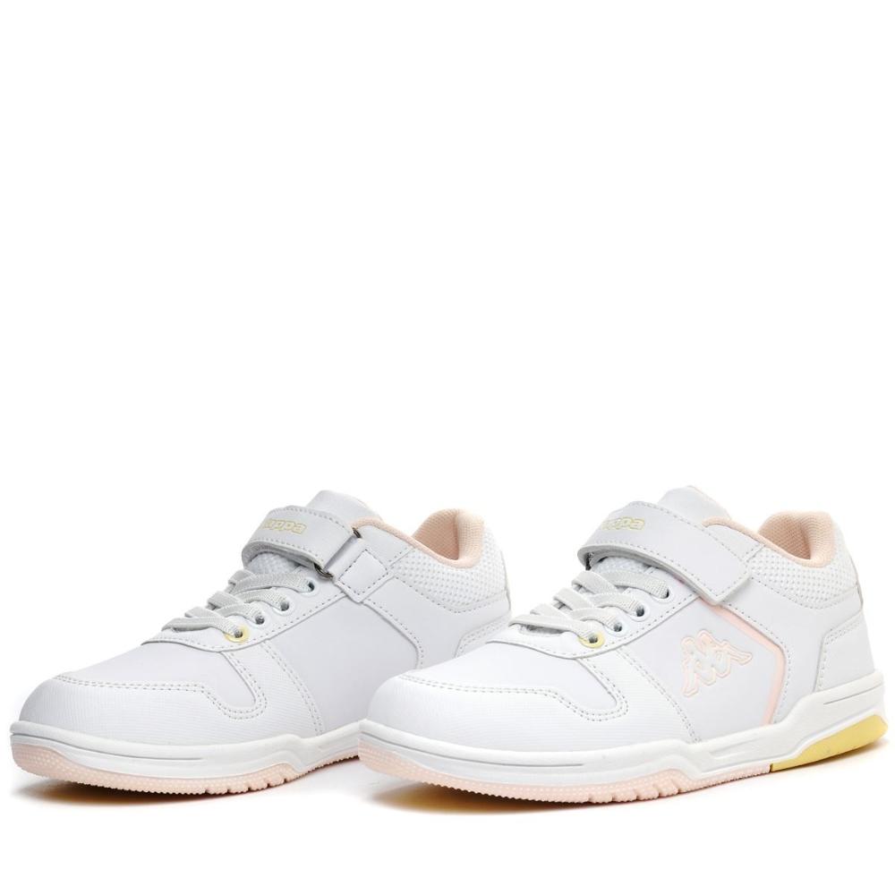 Zapatilla Teens Logo Kary Ev White Pink Yellow