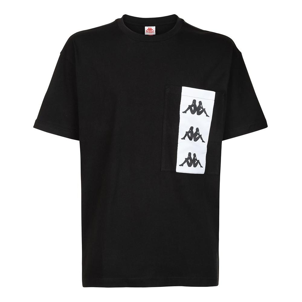 Polera 222 Banda Men Ewan Black White Black