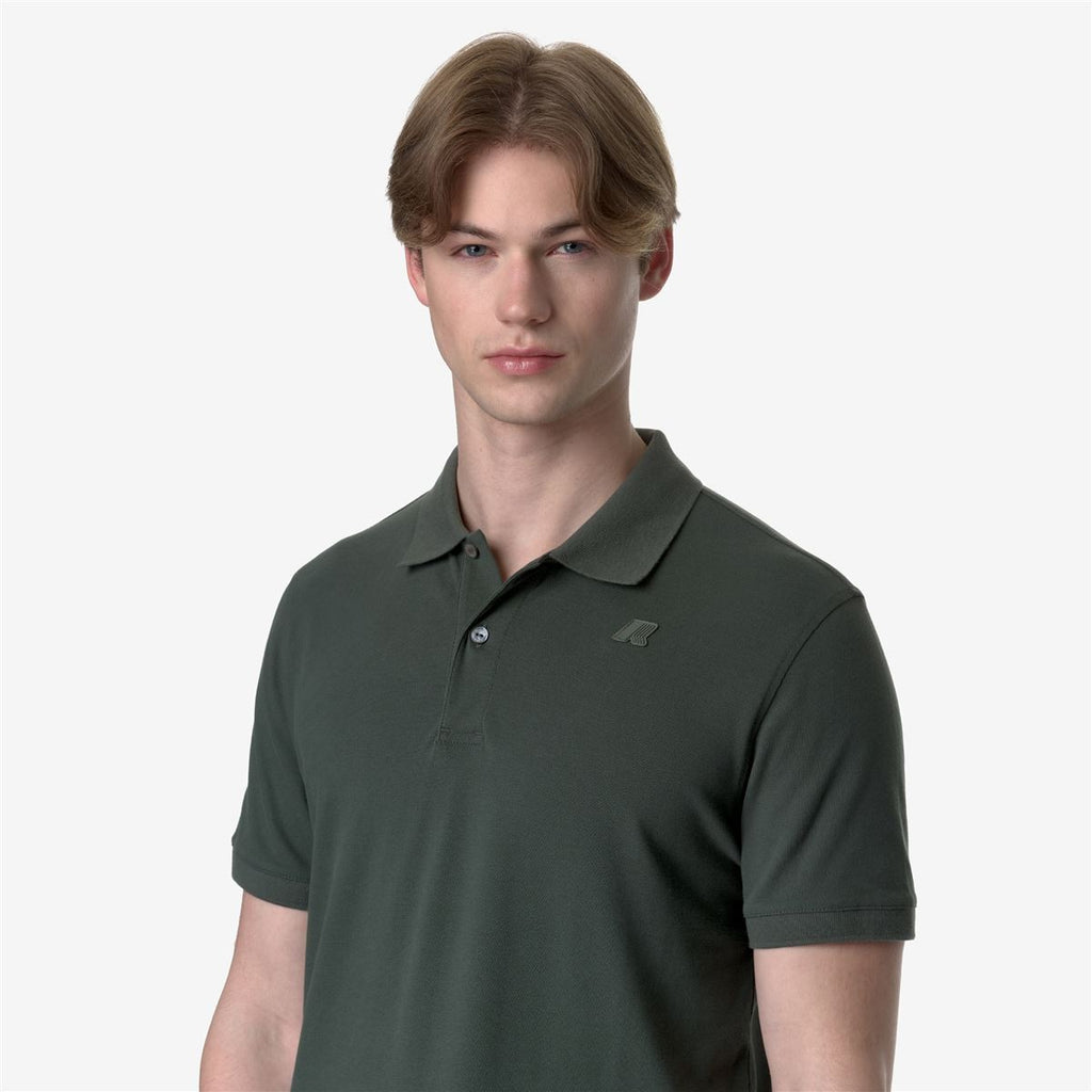 Polera K-Way Men Amedee Pique Green Blackish