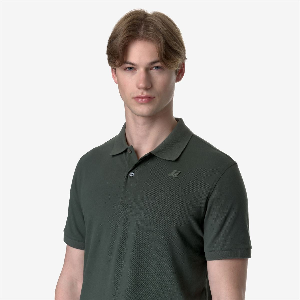 Polera K-Way Men Amedee Pique Green Blackish