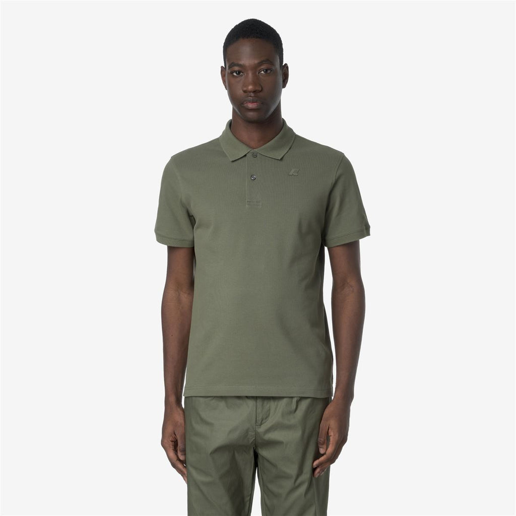 Polera K-Way Men Amedee Pique Green Lichen