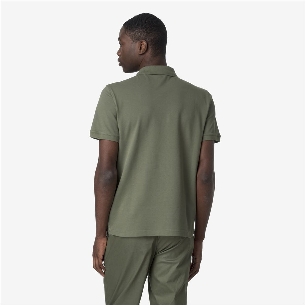Polera K-Way Men Amedee Pique Green Lichen