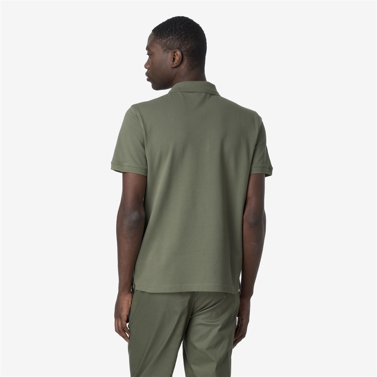Polera K-Way Men Amedee Pique Green Lichen