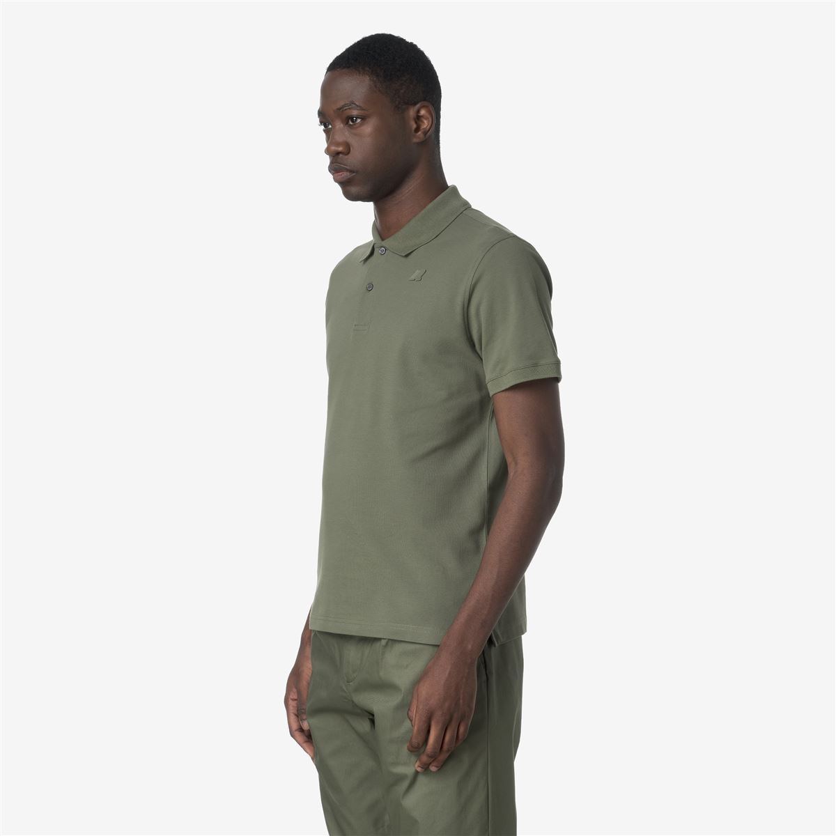 Polera K-Way Men Amedee Pique Green Lichen