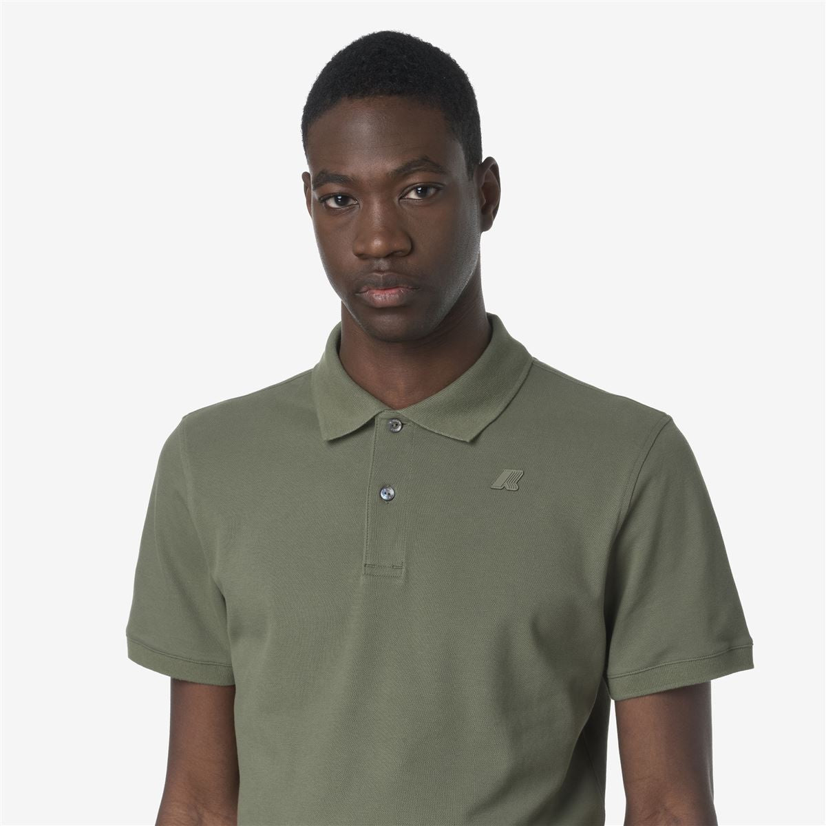 Polera K-Way Men Amedee Pique Green Lichen