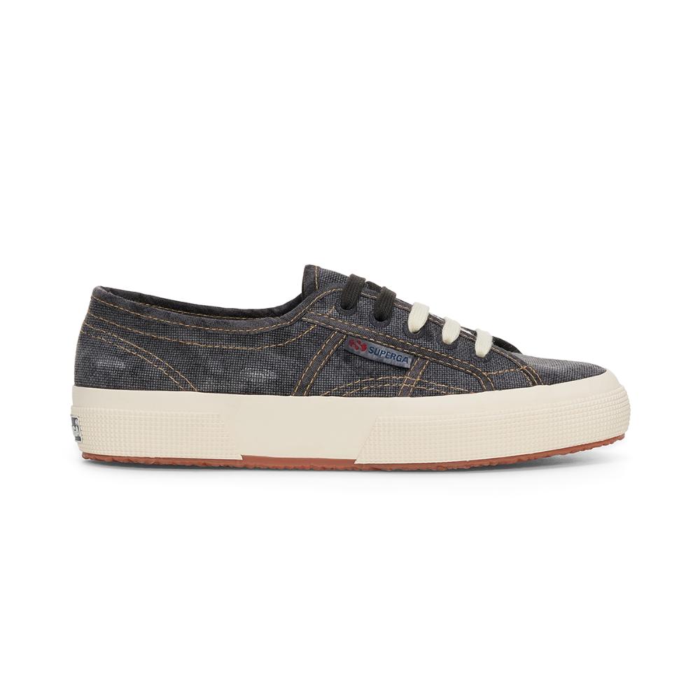 Zapatilla 2750 Cotton Denim Destroyed Black Bristol Beige