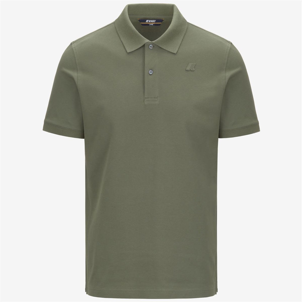 Polera K-Way Men Amedee Pique Green Lichen