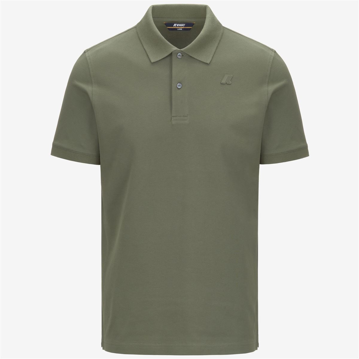 Polera K-Way Men Amedee Pique Green Lichen