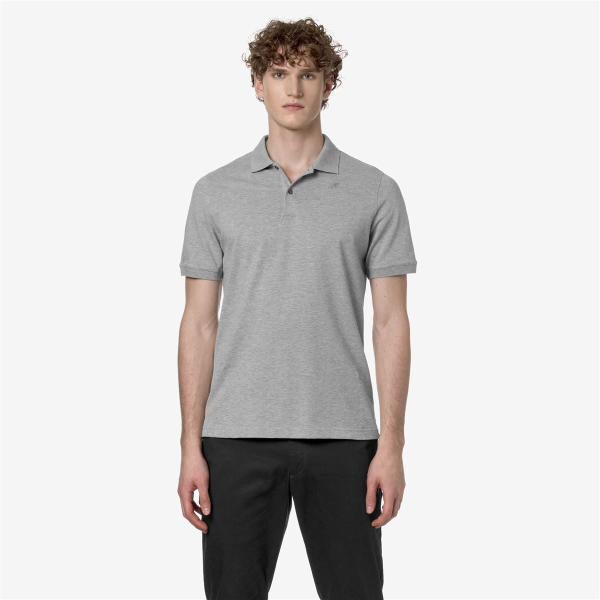 Polera K-Way Men Amedee Pique Grey Melange