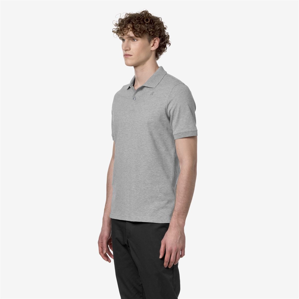 Polera K-Way Men Amedee Pique Grey Melange