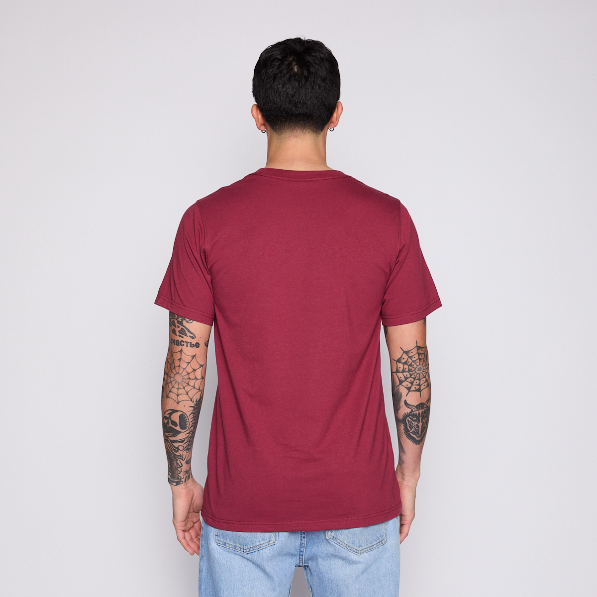 Polera Kappa Men Burgundy Tiny Logo White