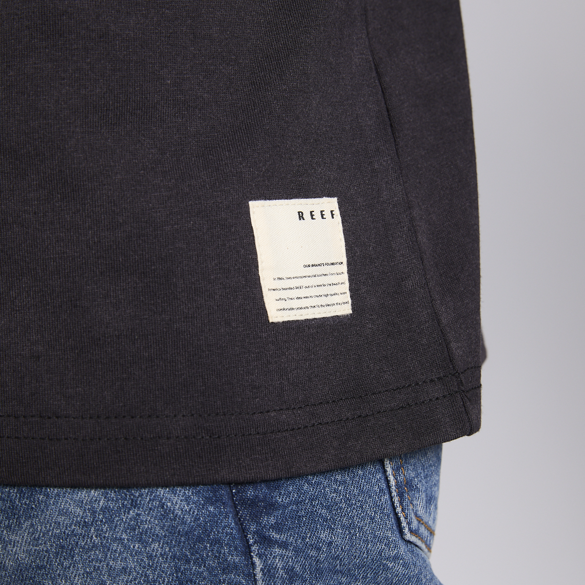 Polera Reef Men Clean Black