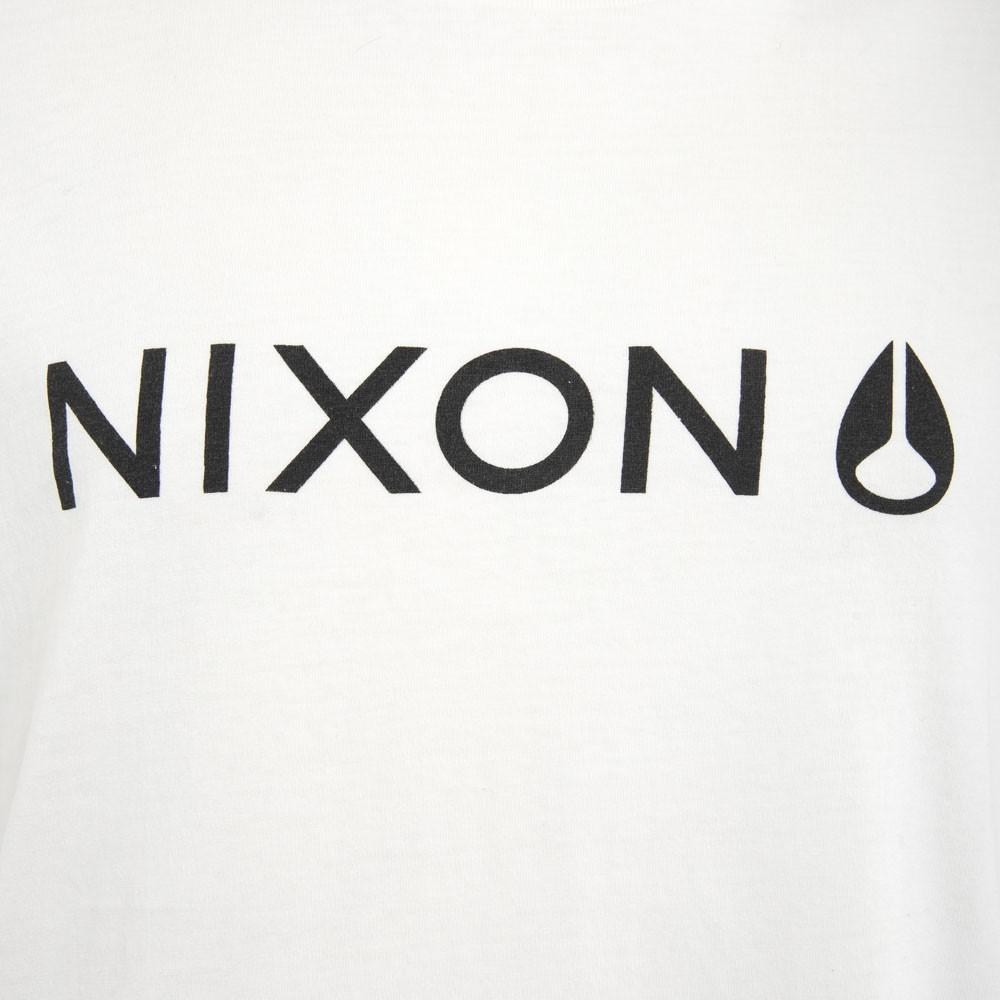Polera Men White Black Logo Front