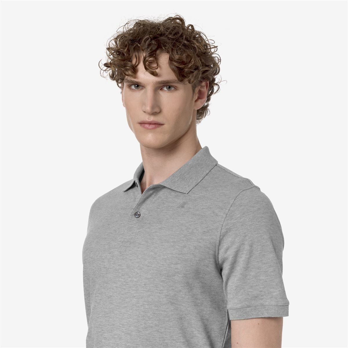 Polera K-Way Men Amedee Pique Grey Melange