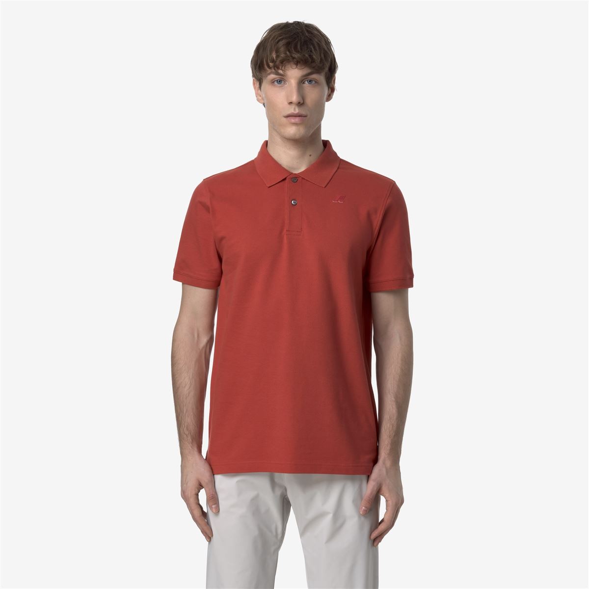 Polera K-Way Men Amedee Pique Red Jasper