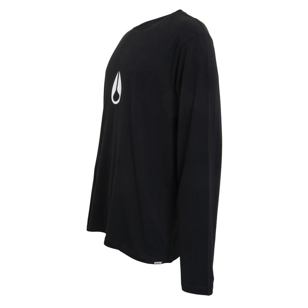 Polera Men Long Sleeve Regular Fit Black Logo White