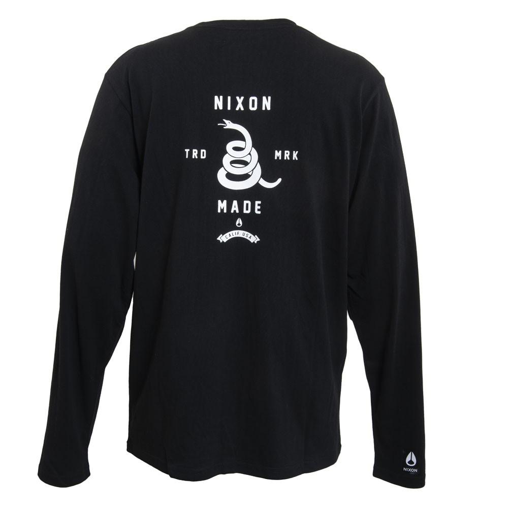 Polera Men Long Sleeve Regular Fit Black Logo White