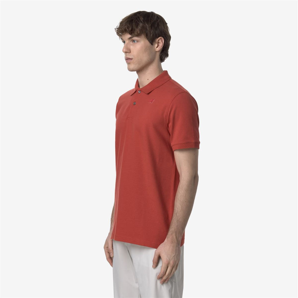 Polera K-Way Men Amedee Pique Red Jasper