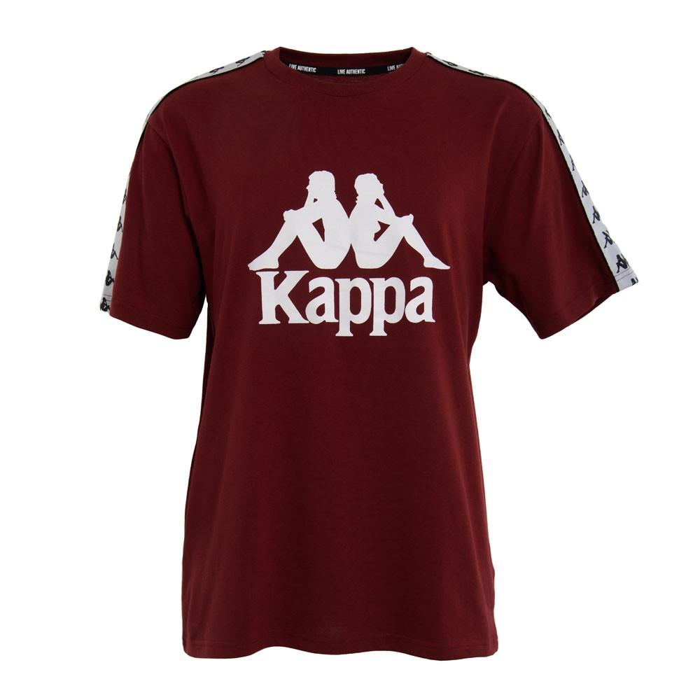 Polera Men Burgundy Logo Front White