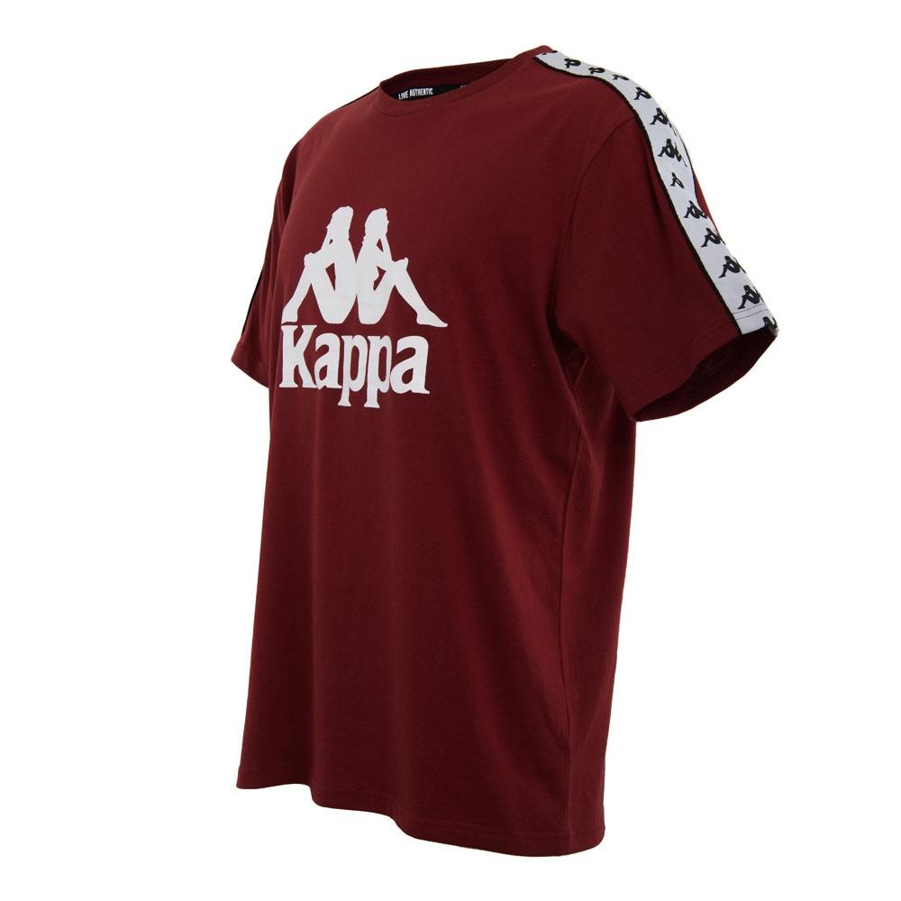 Polera Men Burgundy Logo Front White