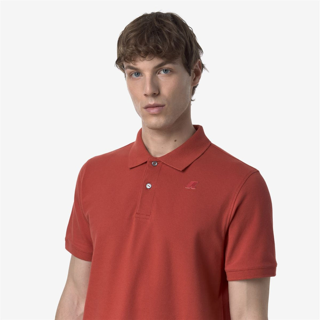 Polera K-Way Men Amedee Pique Red Jasper