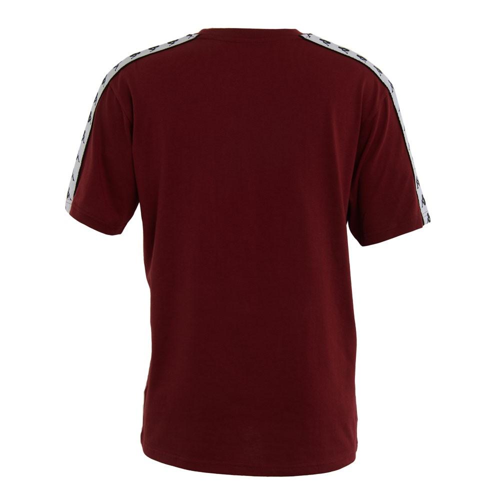 Polera Men Burgundy Logo Front White