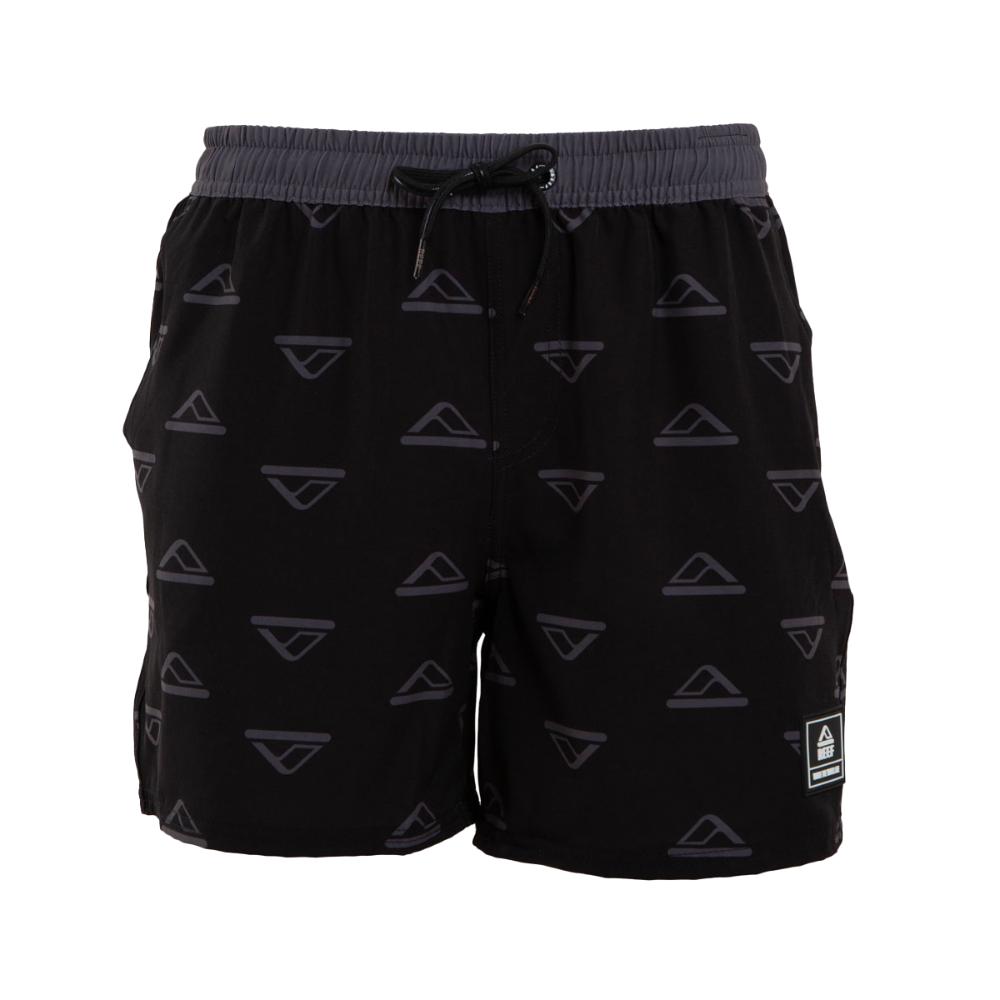 Traje de Baño Logo Printed Black Grey