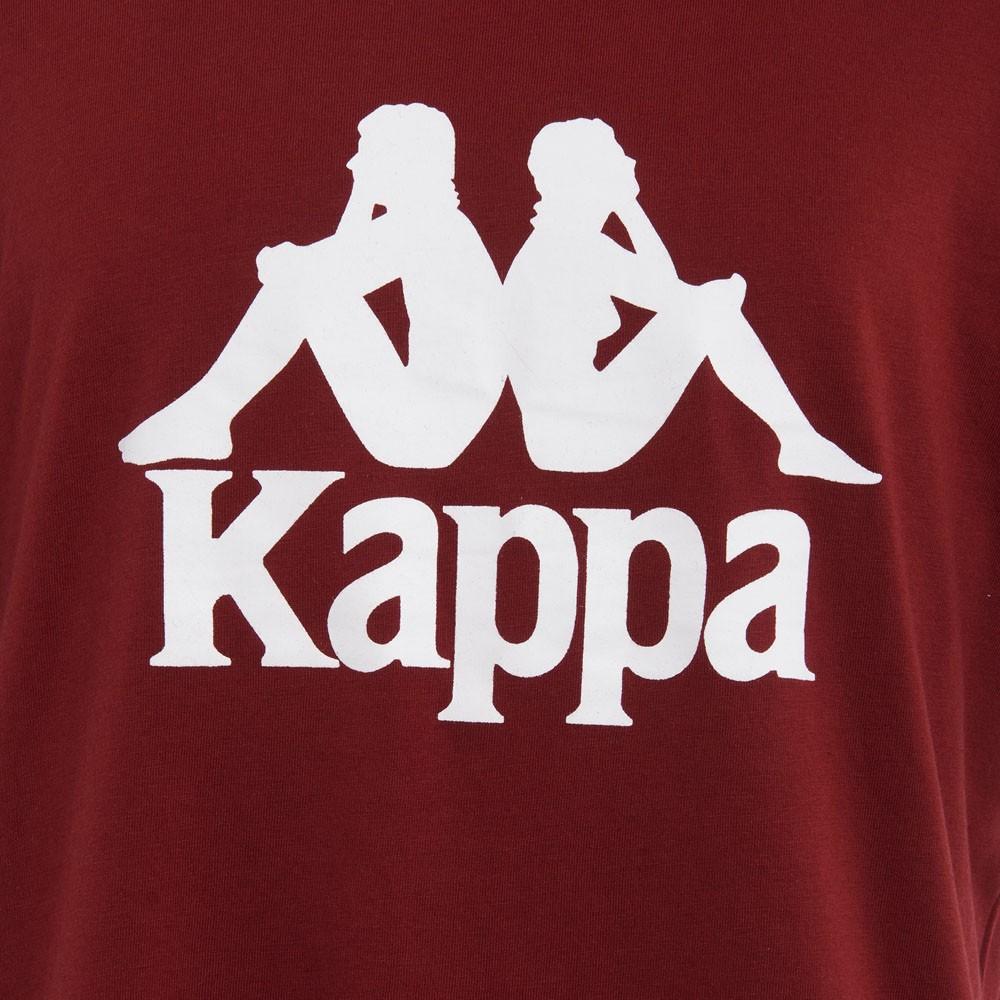 Polera Men Burgundy Logo Front White