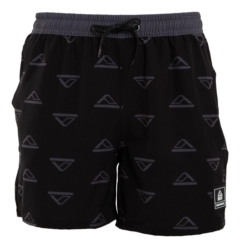 Traje de Baño Logo Printed Black Grey