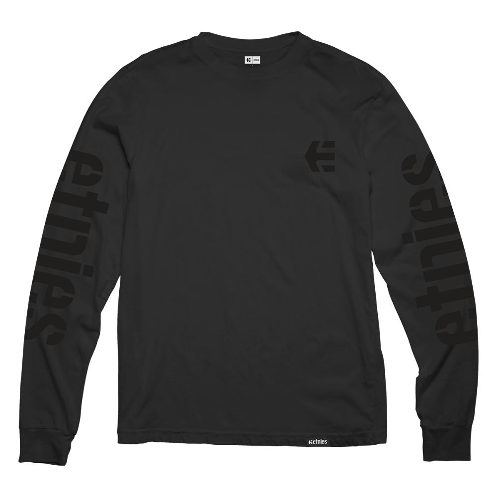 Polera Men Icon Manga Larga Black Black