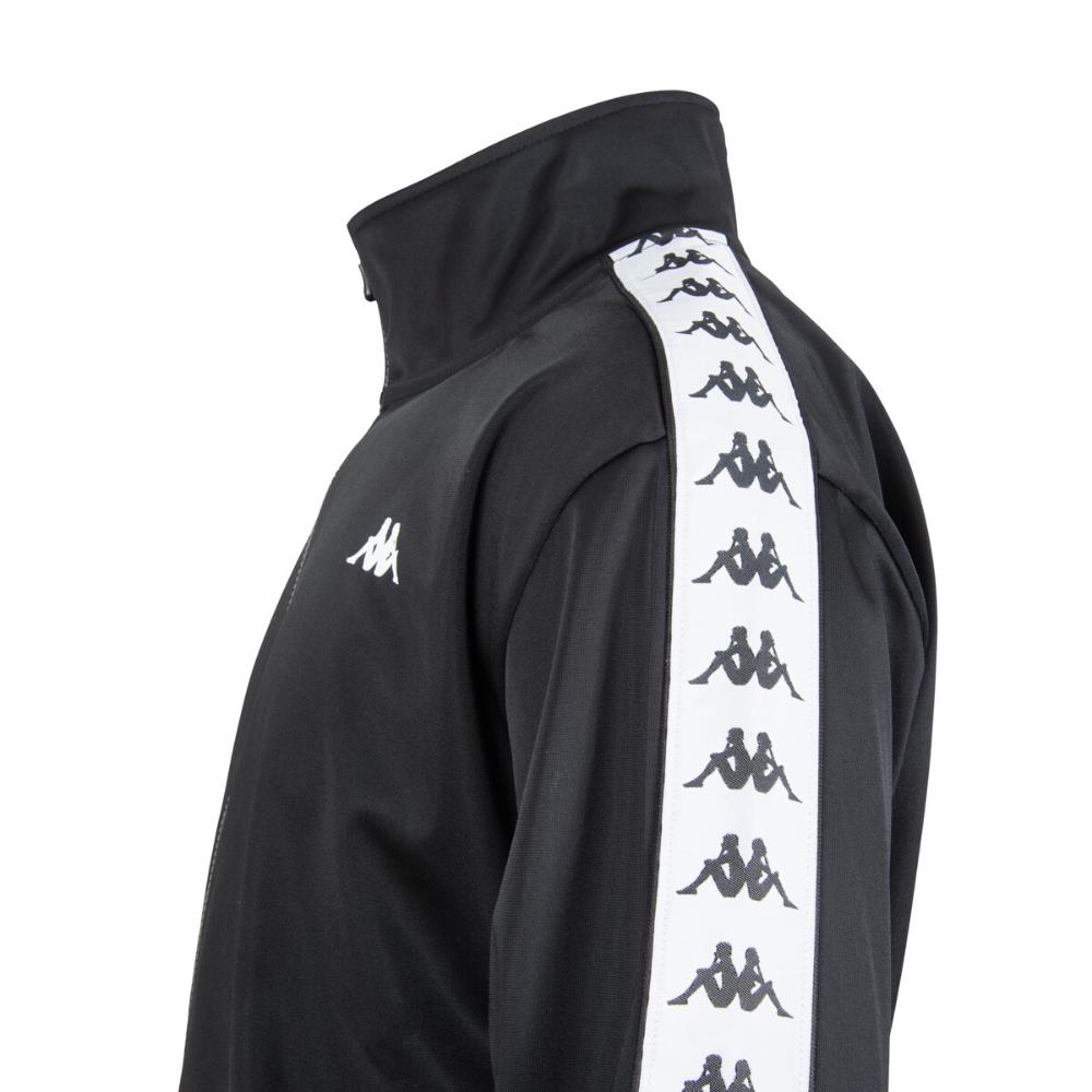 Chaqueta Full Zipper Men Black White Black