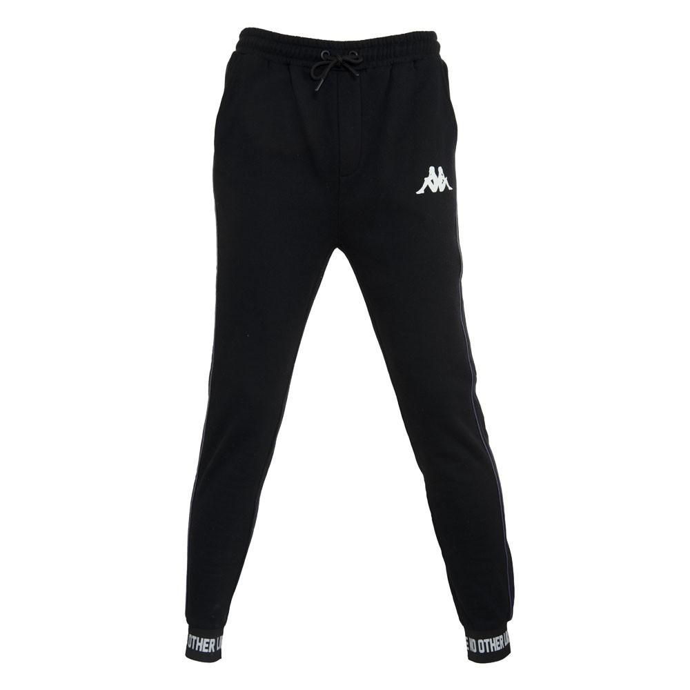 Pantalon Men Kappa Black Logo White