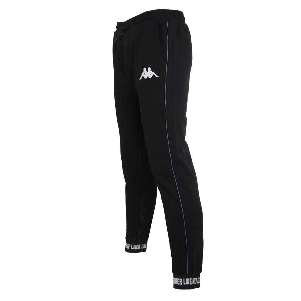 Pantalon Men Kappa Black Logo White